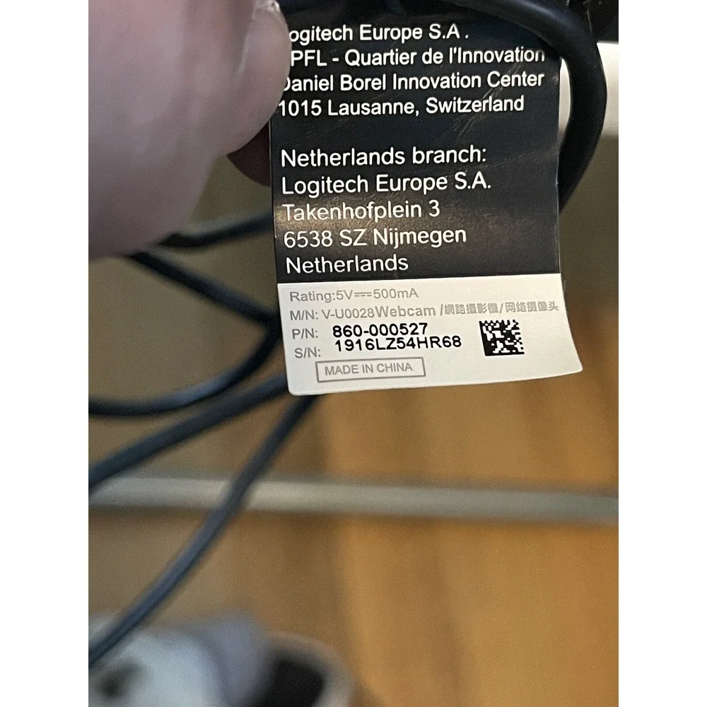 Logitech Logi HD 1080p USB Webcam V-U0028